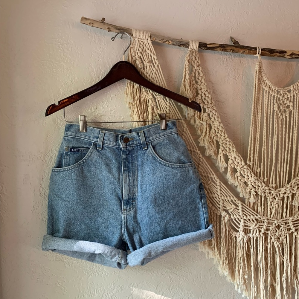 Lee Light Blue Denim Jean Shorts